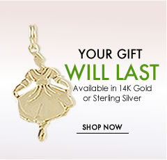 14 karat gold and sterling silver charms